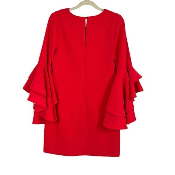 NWT Milly Women’s Double Ruffle Sleeve Nicole Shift Dress, Size 6, NWT - Picture 3 of 11